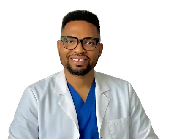 A man wearing glasses and a black shirt, looking directly at the camera with a neutral expression.