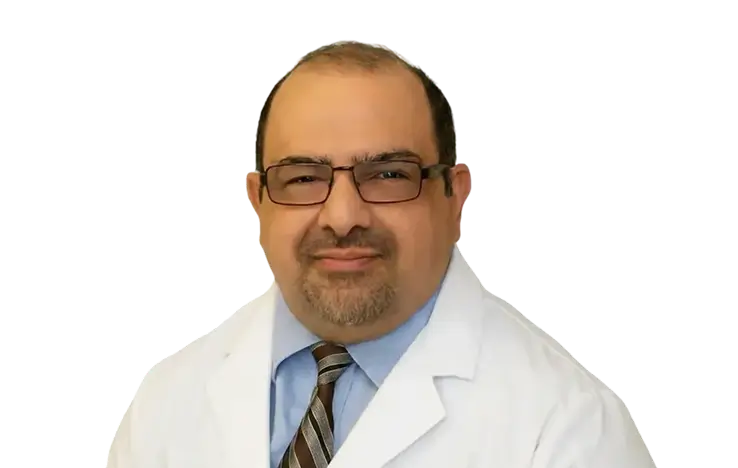 Dr. Krishna Kumar, MD, a medical professional, is depicted in a professional setting, wearing a white coat and stethoscope.